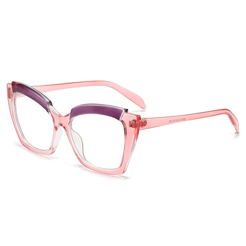 Montatura Occhiali Gatto PC AC Anti Luce Blu Decorativo Moda Per Donne Retro Sovradimensionato Lenti Trasparenti