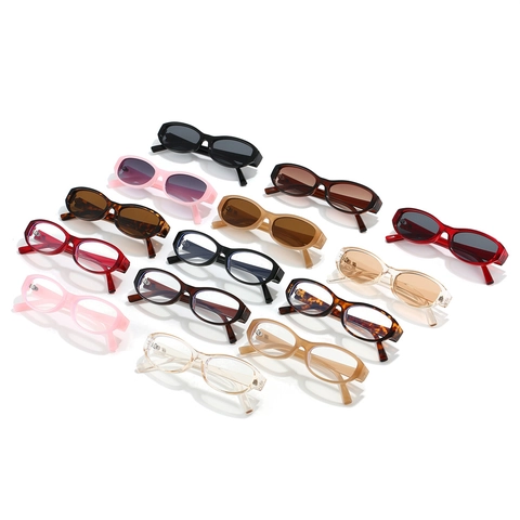 Gafas De Sol Vintage Montura Ovalada Mujeres Protección UV400 Montura PC Luz Azul Gafas Moda Retro