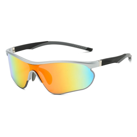 Gafas De Sol Deportivas Protección UV400 Montura PC Ciclismo Aire Libre Correr Conducir Lentes Espejo Unisex