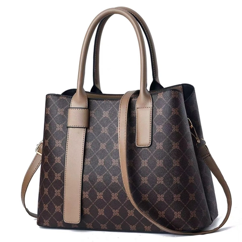Women Handbag Chic PU Leather Shoulder Bag Large Capacity Crossbody Bag With Detachable Strap Elegant Tote