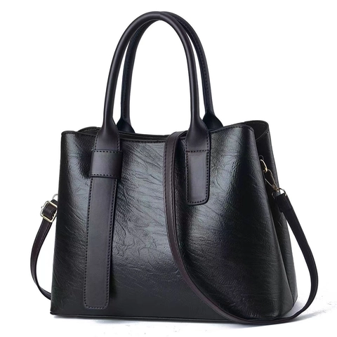 Women Handbag Chic PU Leather Shoulder Bag Large Capacity Crossbody Bag With Detachable Strap Elegant Tote