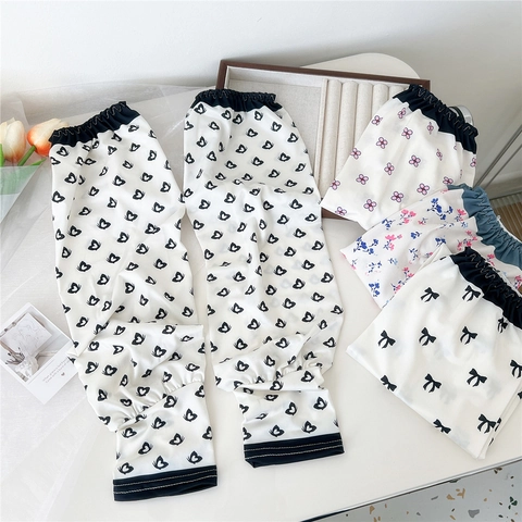 Sun Protection Sleeves Ice Satin Arm Covers Cooling Floral Printed Elastic Cuffs For Outdoor Driving Women