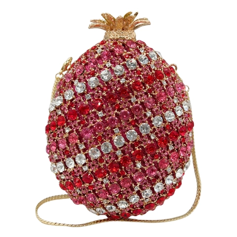 Ananas-Abendtasche Mit Strasssteinen Für Damen Legierung Funkelnde Party-Hochzeits-Clutch