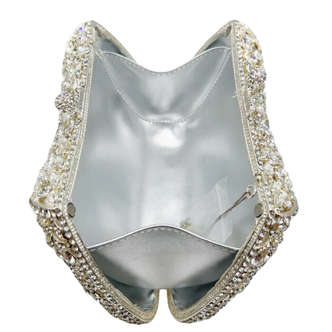 Pochette Da Sera Di Lusso Strass Cristallo Lega Guscio Rigido Catena Rimovibile Per Festa Matrimonio Banchetto Elegante Donne