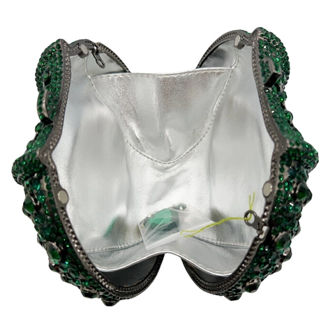 Luxury Rhinestone Evening Clutch Bag Crystal Hollow Out Teardrop Gemstones Wedding Party Dinner Purse With Detachable Chain
