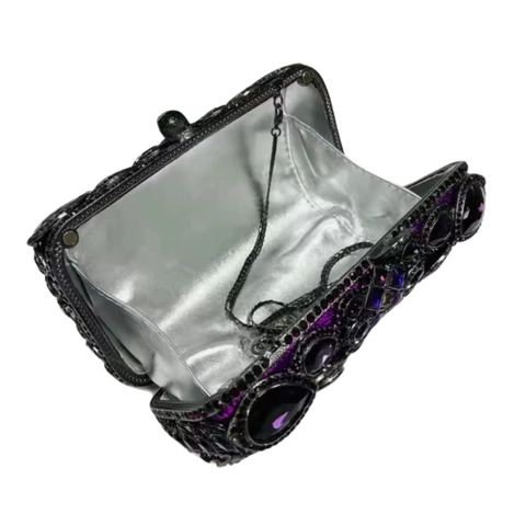 Pochette Da Sera Di Lusso In Lega Vetro Strass Cristallo Artificiale Per Festa Matrimonio Banchetto Elegante Borsa A Mano