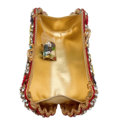Borsa Da Sera Di Lusso Con Strass Cuore Floreale Cristallo Pochette Borsa A Mano Con Catena Per Matrimonio