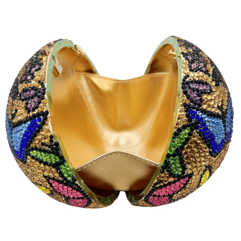Pochette De Soirée Montgolfière Cristal Strass Motif Papillon Métal Sac À Main Pour Femmes Mariage Luxe