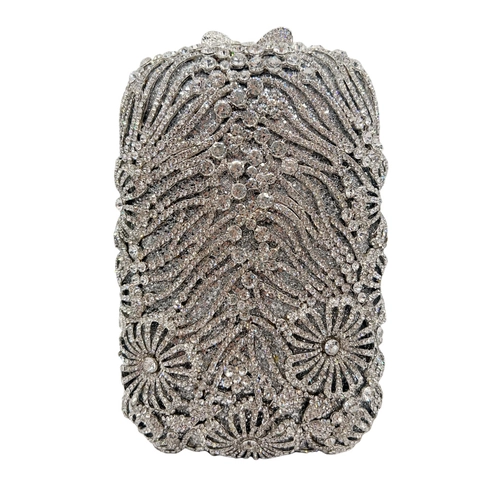 Borsa Da Sera Pochette Con Strass Lega Cristallo Lusso Banchetto Festa Borsa A Mano Con Catena Per Donne