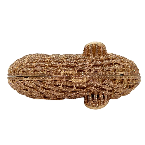Borsa Da Sera Di Lusso A Forma Di Topo Con Strass Da Donna Borsa A Mano Animale Creativa Luccicante Per Banchetti Feste Con Catena