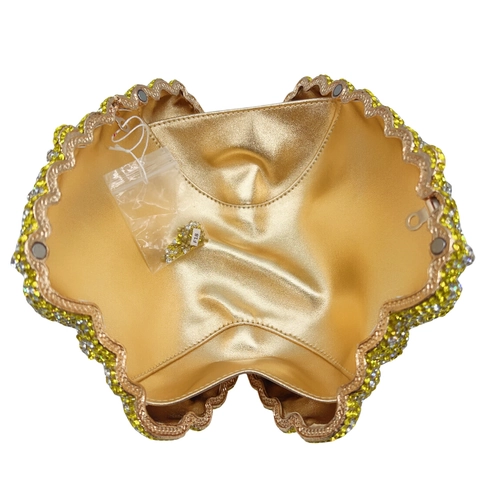 Borsa Da Sera A Forma Di Conchiglia Con Strass Pochette In Lega Per Donne Festa Matrimonio Banchetto Lusso Rigida Con Catena