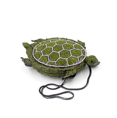 Luxus Abendtasche In Schildkrötenform Handgefertigt Mit Strass Und Kristallen Ausgehöhlte Metallkupplung Für Damen Party