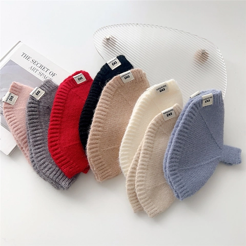 Knitted Fingerless Gloves Soft Warm Winter Arm Warmers Korean Ins Style Solid Color Thickened Ribbed Cuff Women