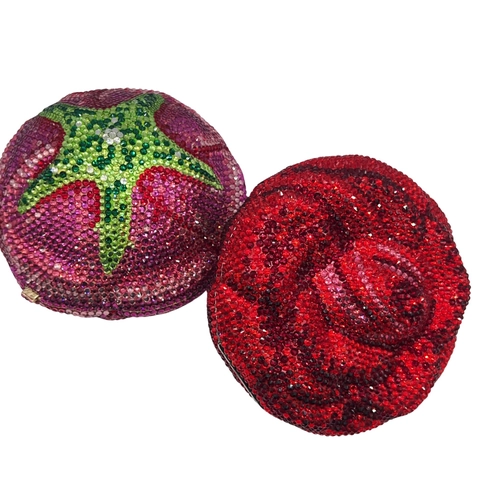 Crystal Rhinestone Evening Bag Flower Fruit Shape Handmade Clutch For Women Party Banquet Wedding Luxury Fashion