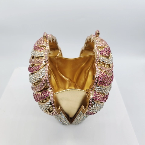 Cupcake Shape Rhinestone Evening Bag Women Luxury 3D Ice Cream Minaudiere Clutch With Chain Strap Sweet Party Accessory