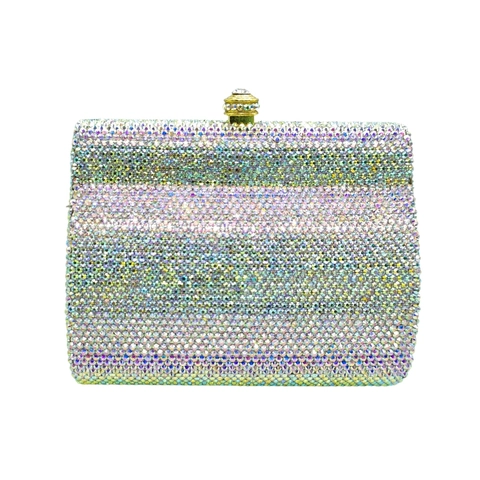 Luxury Rhinestone Evening Clutch Bag Crystal Hard Shell Mini Handbag For Wedding Party Banquet Women