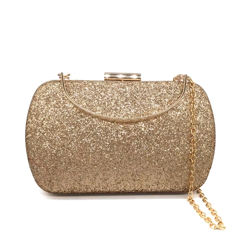 Glitzer Pailletten Abend-Clutch Elegante Hartschalen-Handtasche Mit Abnehmbarem Kettenriemen Für Hochzeitsfeiern