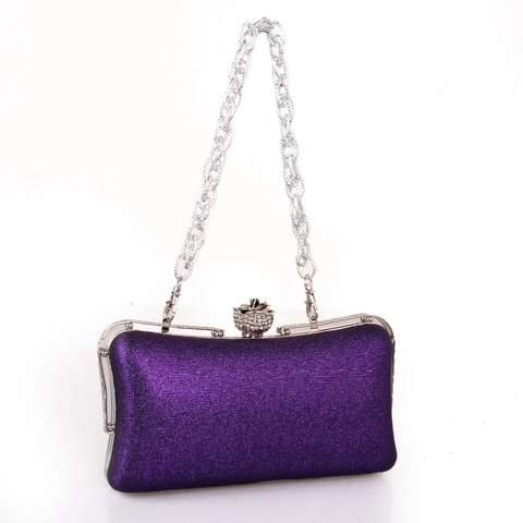 Women Evening Clutch Bag PU Leather Cross Pattern Rose Rhinestone Clasp Chain Strap Wedding Party Elegant Handbag