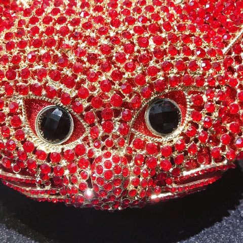Borsa Da Sera A Forma Di Volpe Lusso Strass Cornice In Metallo Pochette Per Festa Matrimonio Banchetto Occasioni