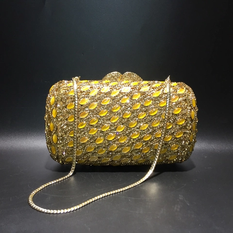 Luxus Abendtasche Metall Strass Katzenauge Edelstein Hochzeit Bankett Party Elegante Hartschalenhandtasche Für Damen