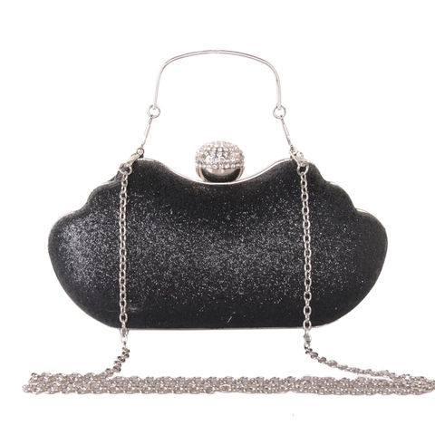 Glitzer Abendtasche Strass Kugelverschluss Clutch Hochzeit Party Handtasche Mit Abnehmbarer Kette Für Damen