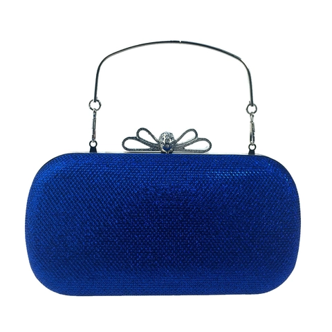 Elegant Women Evening Clutch Bag Glitter PU Leather Hard Shell Rhinestone Clasp Banquet Wedding Party Handbag With Chain