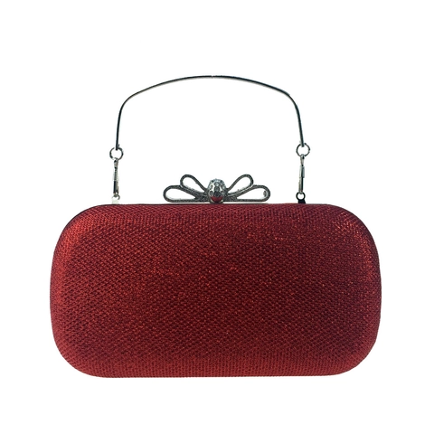 Elegant Women Evening Clutch Bag Glitter PU Leather Hard Shell Rhinestone Clasp Banquet Wedding Party Handbag With Chain