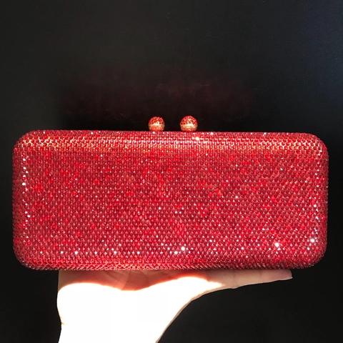 Elegante Abendtasche Mit Strasssteinen Kristall Hartschale Handtasche Für Hochzeiten Und Partys Mit Metallkette