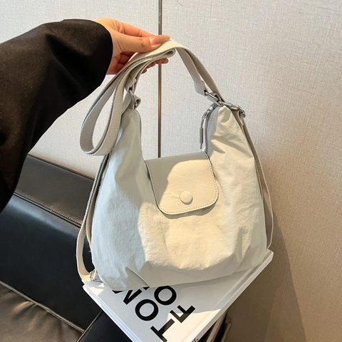 Borsa A Tracolla In Nylon Grande Capacità Donna Versatile Borsa A Spalla Hobo Impermeabile Casual Scuola