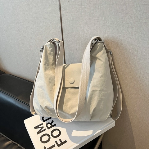 Borsa A Tracolla In Nylon Grande Capacità Donna Versatile Borsa A Spalla Hobo Impermeabile Casual Scuola