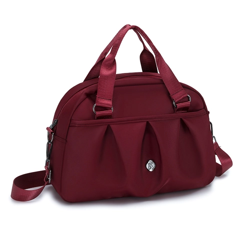 Borsa A Mano Pieghettata In Nylon Da Donna Grande Capacità Borsa A Tracolla Impermeabile Leggera Tracolla Regolabile Cerniera