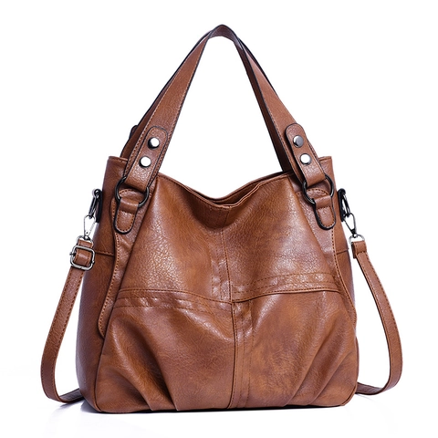 Borsa Da Donna In Pelle PU Grande Capacità Tote Lychee Texture Spalla Tracolla Vintage Mamma Borsa