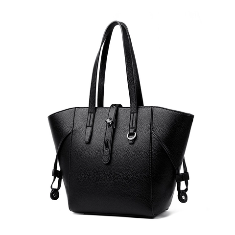 Large Capacity Tote Bag PU Leather Pebbled Texture Silver Hardware Commuting Shoulder Bag For Women Zipper Closure
