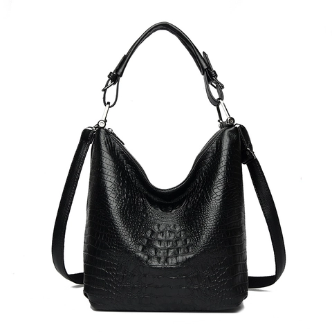 Sac À Bandoulière Motif Crocodile Cuir PU Grande Capacité Sac À Main Hobo Pour Femme Tote Avec Sangle Réglable