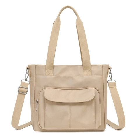 Nylon Tragetasche Damen Große Kapazität Wasserdichte Schultertasche Mit Verstellbarem Riemen Lässige Pendler Handtasche