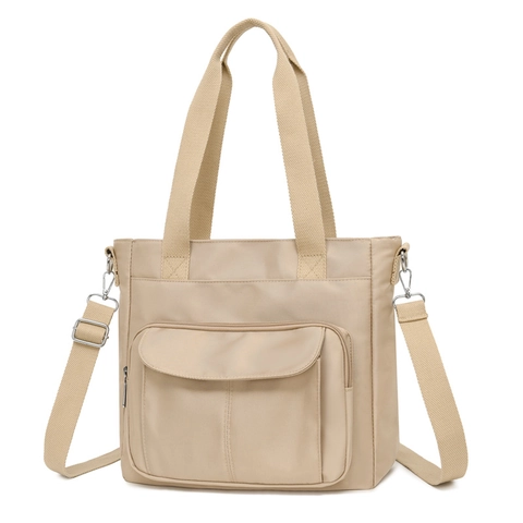 Nylon Tragetasche Damen Große Kapazität Wasserdichte Schultertasche Mit Verstellbarem Riemen Lässige Pendler Handtasche