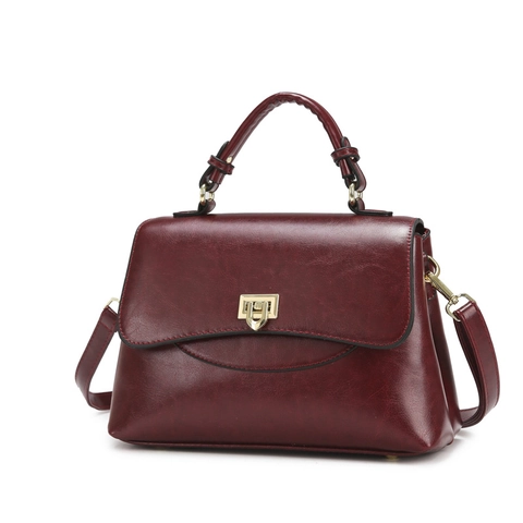 Ensemble Sac À Main Femme Vintage En Cuir PU Sac À Poignée Structurée Sac Bandoulière Avec Portefeuille Et Porte Cartes