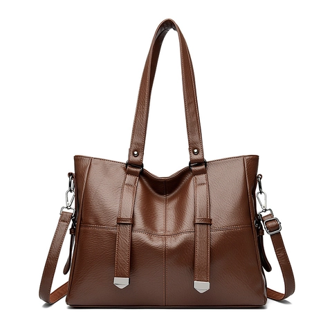 Dames Tote Tas PU Leer Lychee Textuur Grote Capaciteit Schoudertas Handtas Crossbody Verstelbare Riem