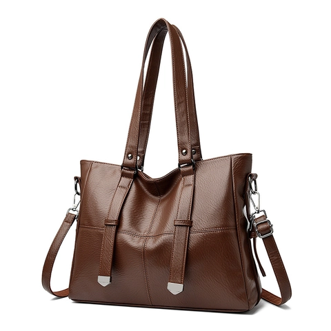 Dames Tote Tas PU Leer Lychee Textuur Grote Capaciteit Schoudertas Handtas Crossbody Verstelbare Riem