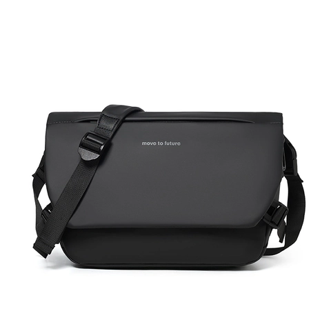 Heren Messenger Bag Grote Capaciteit Waterdichte Gecoate Stof Minimalistische Outdoor Sport Crossbody Tas Met Schouderriem