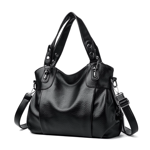 Women Lychee Pattern PU Leather Handbag Large Capacity Shoulder Tote Bag For Daily Commuting Office Elegant Soft Solid