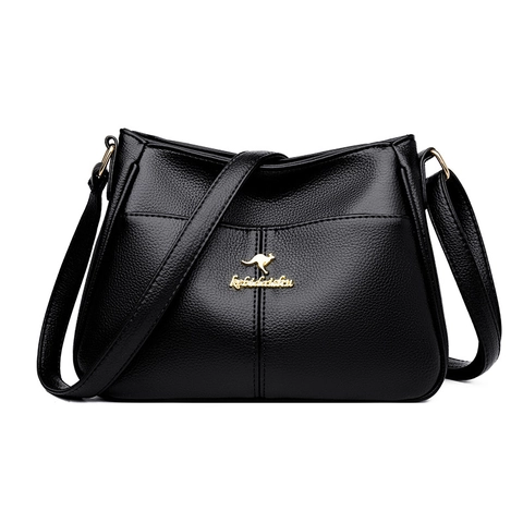 Dames Crossbody Tas PU Leer Litchi Textuur Grote Capaciteit Meerdere Compartimenten Minimalistisch Effen Kleur Voor Dames