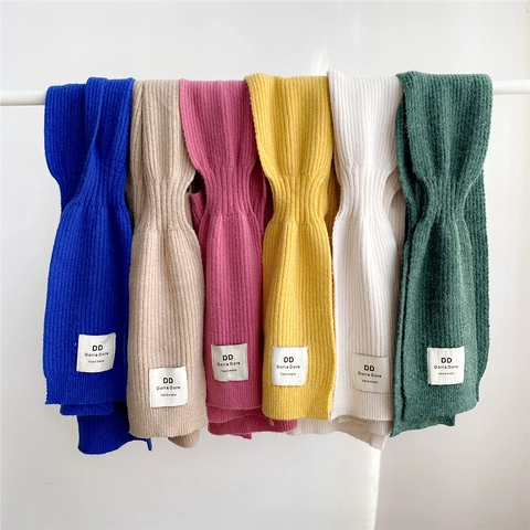 Sciarpa Scialle Incrociato In Maglia A Costine Da Donna Tinta Unita Collo Falso Rimovibile Decorativo Chic