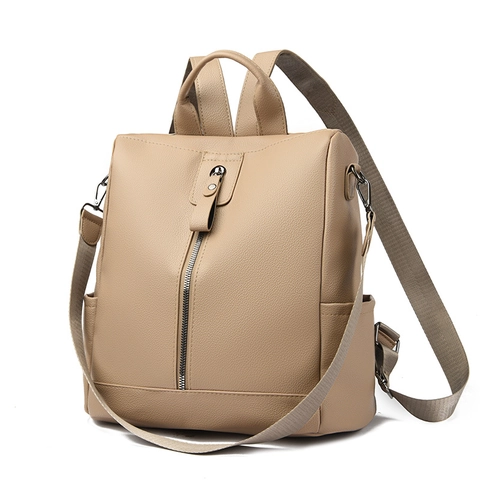 Women Fashion Backpack Lychee Pattern PU Leather Multi-way Shoulder Bag Anti-theft Casual Travel Large Capacity Daypack