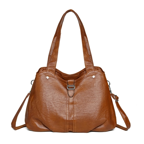 Borsa Tote Vintage Da Donna Grande Capacità Morbida Ecopelle Trama Stropicciata Borsa A Spalla Versatile Viaggio Quotidiano