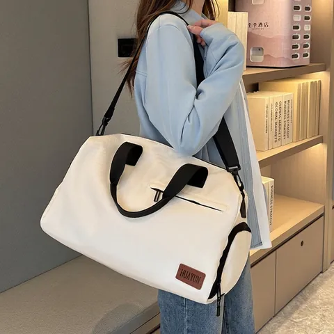 Borsa Da Viaggio Grande Capacità Tessuto Oxford Impermeabile Separazione Secco Umido Scomparto Scarpe Borsa Weekend Borsa A Tracolla
