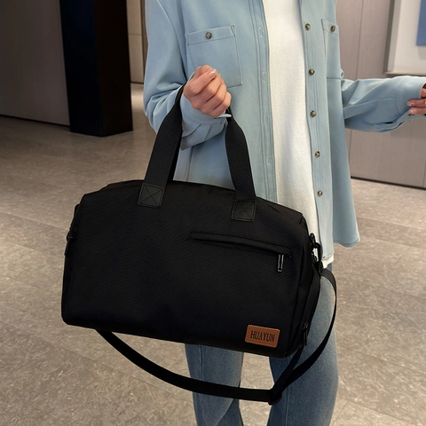 Borsa Da Viaggio Grande Capacità Tessuto Oxford Impermeabile Separazione Secco Umido Scomparto Scarpe Borsa Weekend Borsa A Tracolla