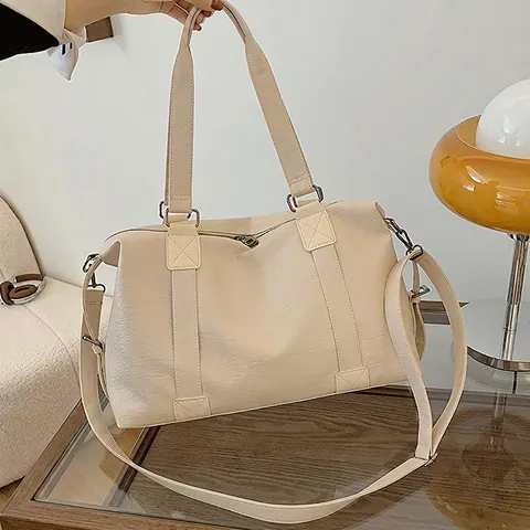 Große Kapazität Tote Bag PU Leder Handtasche Schulter Umhängetasche Für Frauen Pendler Reise Büro Mode Einfach