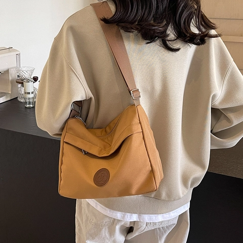 Borsa A Tracolla In Nylon Grande Capacità Da Donna Con Tracolla Regolabile Borsa A Spalla Impermeabile Casual Con Tasca
