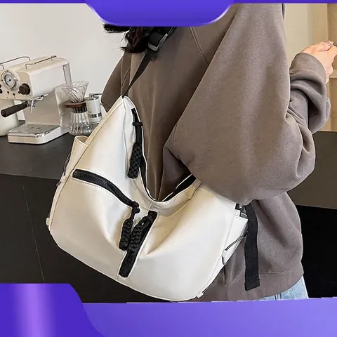 Borsa A Tracolla Grande Capacità Nylon Tasche Multiple Borsa A Spalla Casual Borsa Messenger Con Tracolla Regolabile Stile Streetwear
